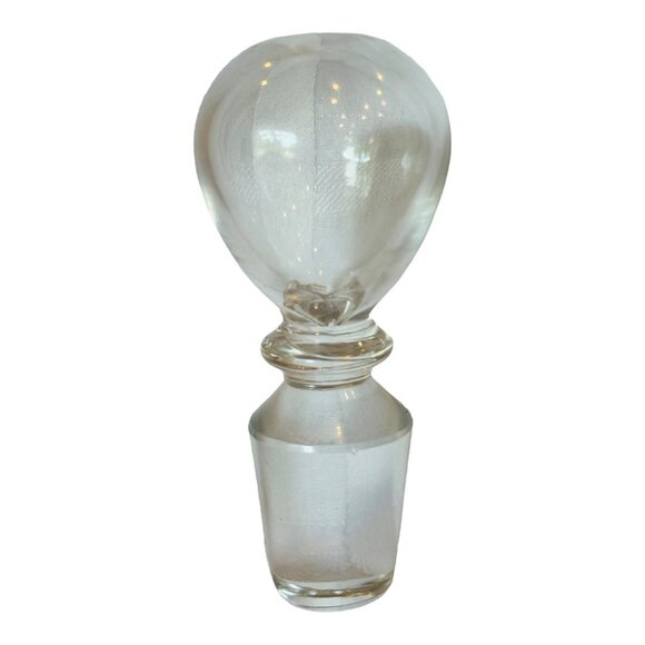 Crystal Bottle Stopper Round Top Vintage MCM 4.25" - Picture 5 of 7